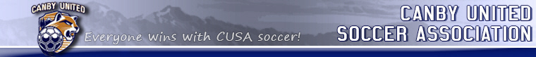 Canby United Soccer Association banner